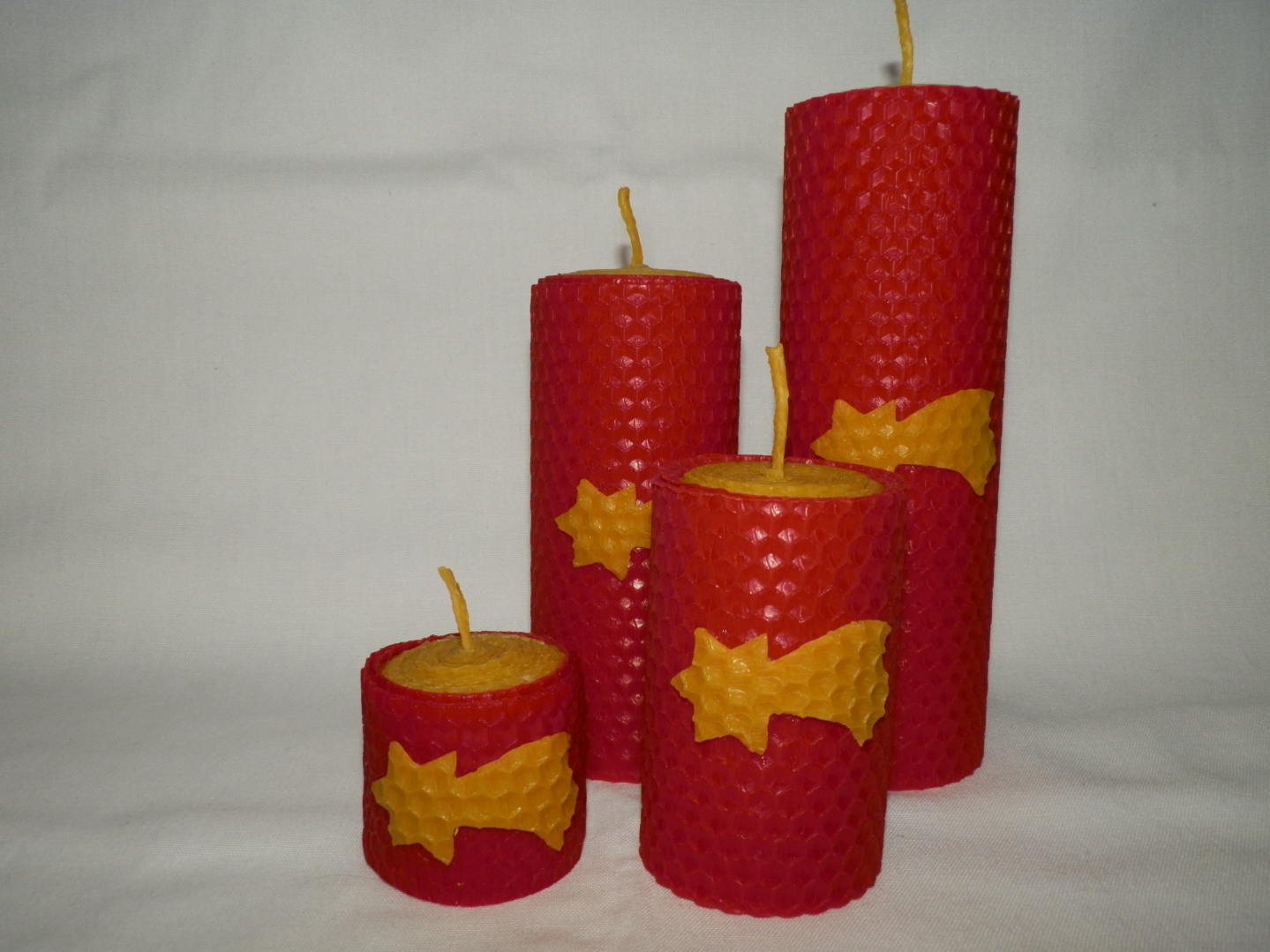 Adventná sada voskových sviečok - valec 4,8,12,16 x 5 cm - č.ZZCH