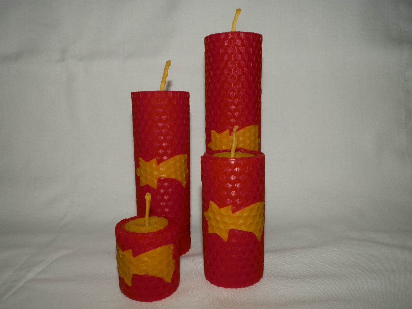 Adventná sada voskových sviečok - valec 4,8,12,16 x 4 cm - č.ZCHv