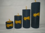 Adventná sada voskových sviečok - valec 4,8,12,16 x 5 cm - č.ZZFH
