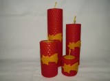 Adventná sada voskových sviečok - valec 4,8,12,16 x 4 cm - č.ZCH