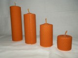 Adventná sada voskových sviečok - valec 4,8,12,16 x 5 cm - č.A5