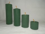 Adventná sada voskových sviečok - valec 4,8,12,16 x 5 cm - č.D5