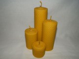 Sada voskových sviečok - valec 4,8,12,16 x 5 cm
